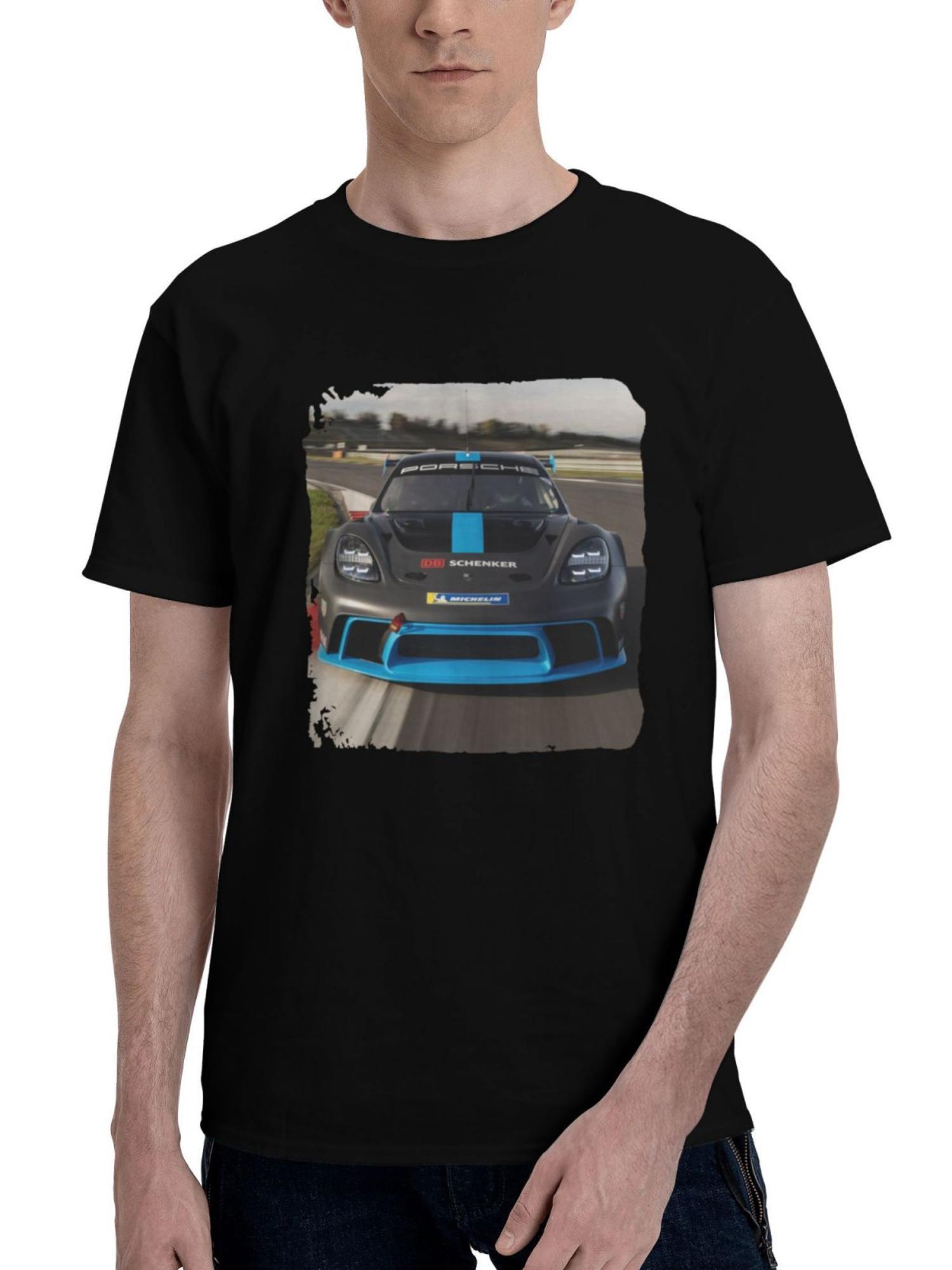2023 Porsche 718 Cayman Gt4 Eperformance 180G 100% Cotton Printed Round Neck Short-Sleeve T-Shirt, Christmas Gifts for Men Dad Husband Grandpa, S-XXXL, Black