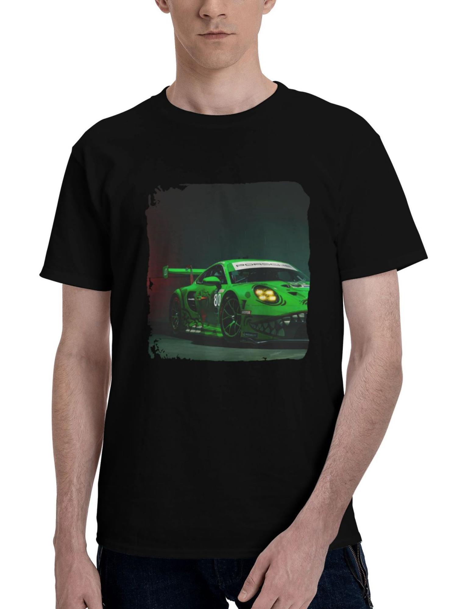 2023 Porsche 911 Gt3 Rawr 180G 100% Cotton Printed Round Neck Short-Sleeve T-Shirt, Christmas Gifts for Men Dad Husband Grandpa, S-XXXL, Black