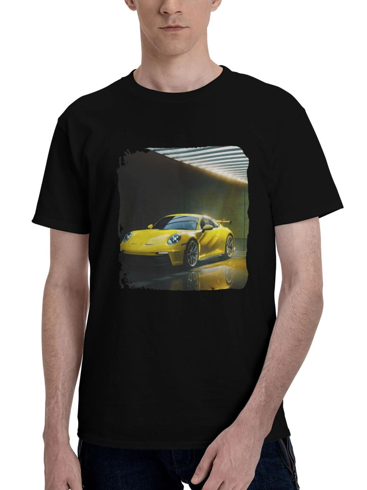 2023 Porsche 911 Gt3 180G 100% Cotton Printed Round Neck Short-Sleeve T-Shirt, Christmas Gifts for Men Dad Husband Grandpa, S-XXXL, Black