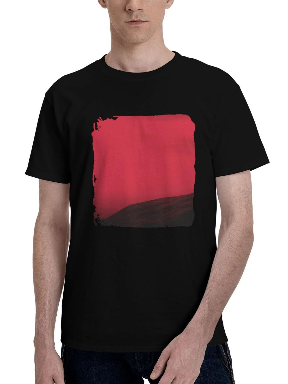 2023 Red Dead Redemption 2 Minimal 180G 100% Cotton Printed Round Neck Short-Sleeve T-Shirt, Christmas Gifts for Men Dad Husband Grandpa, S-XXXL, Black