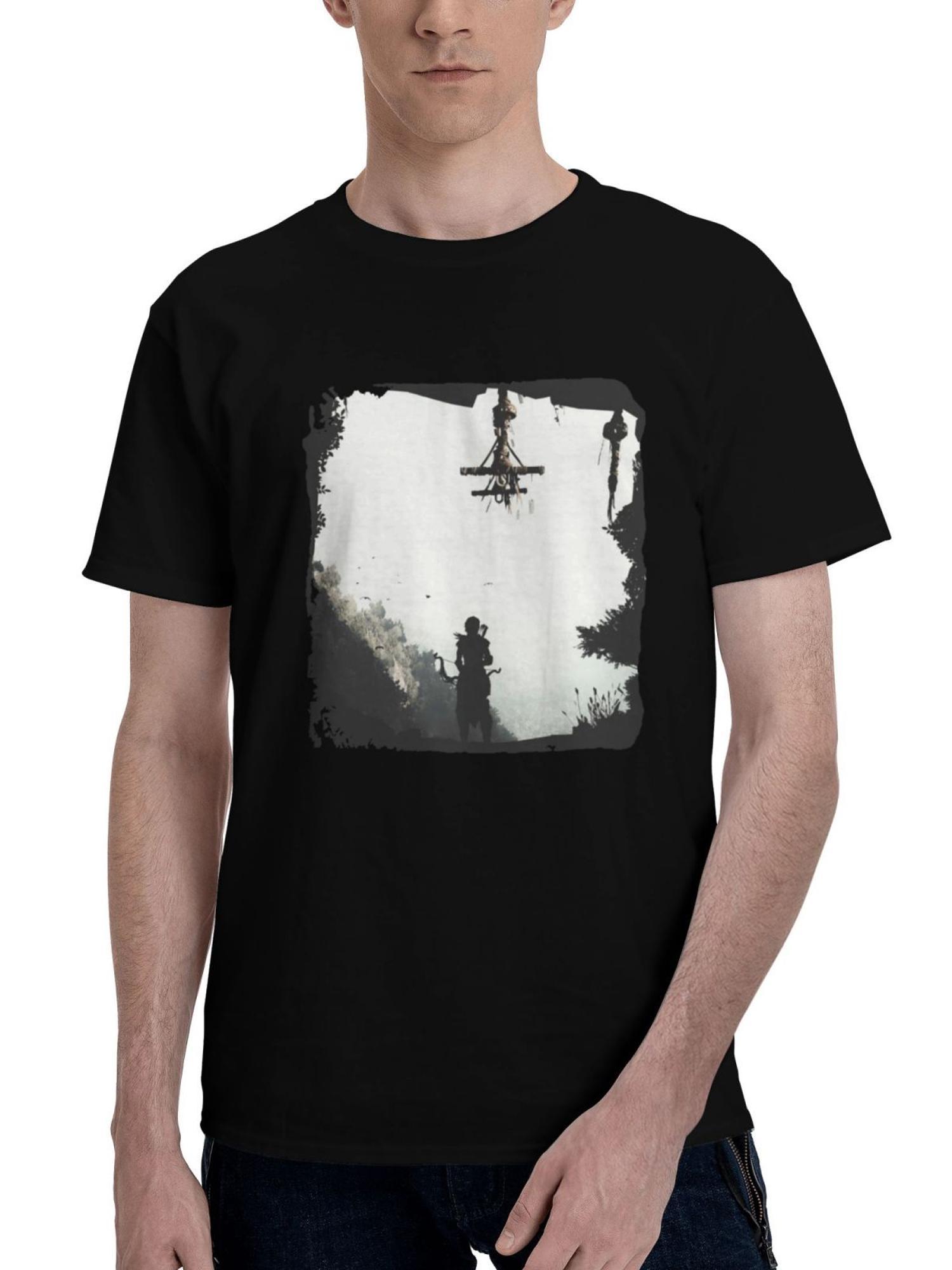 2023 Shadow Of The Tomb Raider 180G 100% Cotton Printed Round Neck Short-Sleeve T-Shirt, Christmas Gifts for Men Dad Husband Grandpa, S-XXXL, Black