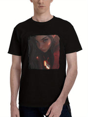 2023 Spider Girl 180G 100% Cotton Printed Round Neck Short-Sleeve T-Shirt, Christmas Gifts for Men Dad Husband Grandpa, S-XXXL, Black