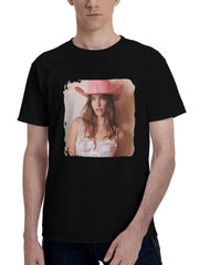 Barbara Palvin For Love And Lemons Valentines 2024 180G 100% Cotton Printed Round Neck Short-Sleeve T-Shirt, Christmas Gifts for Men Dad Husband Grandpa, S-XXXL, Black