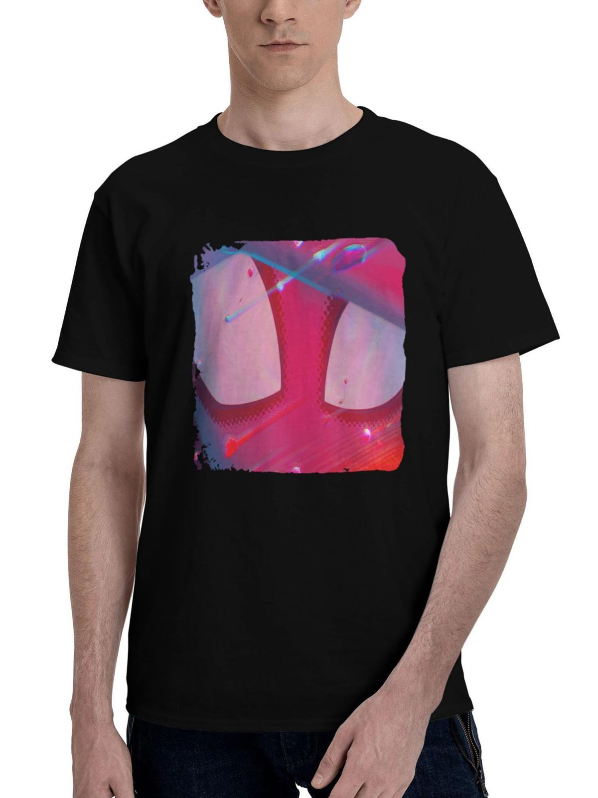 2023 The Spiderman Across Spiderverse 180G 100% Cotton Printed Round Neck Short-Sleeve T-Shirt, Christmas Gifts for Men Dad Husband Grandpa, S-XXXL, Black