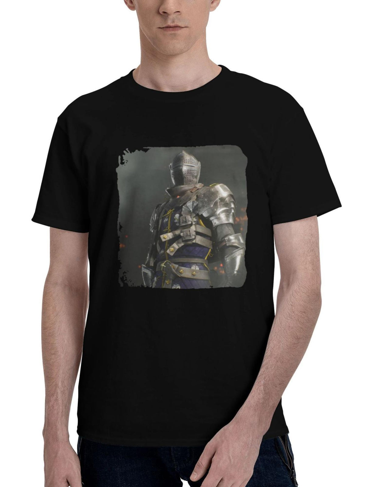 2023 Warhaven 71 180G 100% Cotton Printed Round Neck Short-Sleeve T-Shirt, Christmas Gifts for Men Dad Husband Grandpa, S-XXXL, Black
