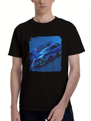 2024 Alpinealpine Alpenglow Hy4 180G 100% Cotton Printed Round Neck Short-Sleeve T-Shirt, Christmas Gifts for Men Dad Husband Grandpa, S-XXXL, Black