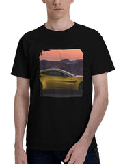 2024 Aston Martin Vantage 180G 100% Cotton Printed Round Neck Short-Sleeve T-Shirt, Christmas Gifts for Men Dad Husband Grandpa, S-XXXL, Black