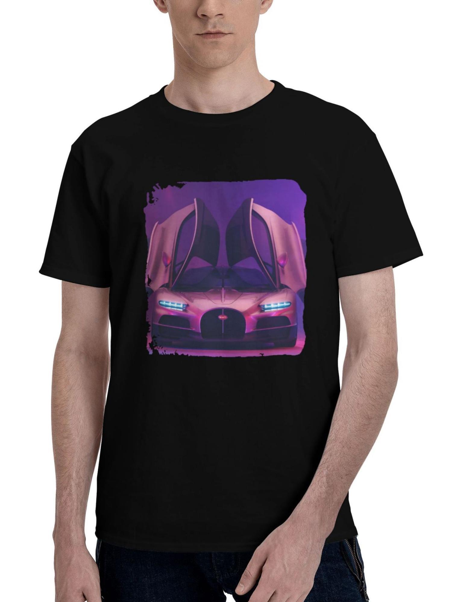 2024 Bugatti Tourbillon 180G 100% Cotton Printed Round Neck Short-Sleeve T-Shirt, Christmas Gifts for Men Dad Husband Grandpa, S-XXXL, Black