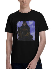 Batgirl Gotham Knights 180G 100% Cotton Printed Round Neck Short-Sleeve T-Shirt, Christmas Gifts for Men Dad Husband Grandpa, S-XXXL, Black