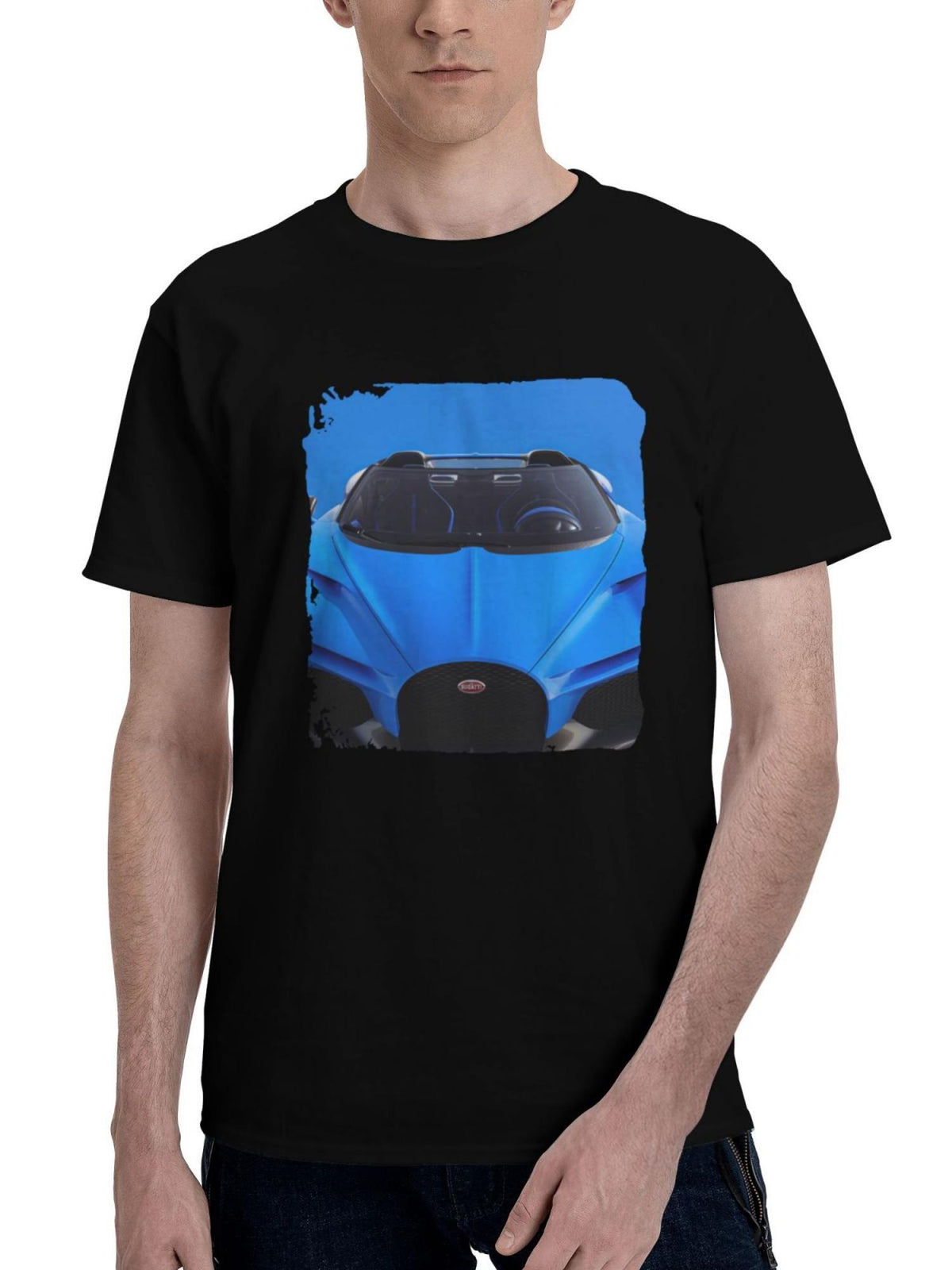 2024 Bugatti W16 Mistral Lt 180G 100% Cotton Printed Round Neck Short-Sleeve T-Shirt, Christmas Gifts for Men Dad Husband Grandpa, S-XXXL, Black