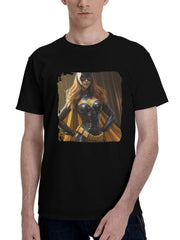 Batgirl Guardian 180G 100% Cotton Printed Round Neck Short-Sleeve T-Shirt, Christmas Gifts for Men Dad Husband Grandpa, S-XXXL, Black