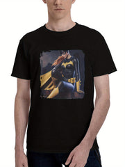 Batgirl Justice Reborn 180G 100% Cotton Printed Round Neck Short-Sleeve T-Shirt, Christmas Gifts for Men Dad Husband Grandpa, S-XXXL, Black