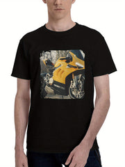 2024 Ducati Panigale V4 R 180G 100% Cotton Printed Round Neck Short-Sleeve T-Shirt, Christmas Gifts for Men Dad Husband Grandpa, S-XXXL, Black
