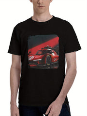 2024 Ferrari 499p Modificata 180G 100% Cotton Printed Round Neck Short-Sleeve T-Shirt, Christmas Gifts for Men Dad Husband Grandpa, S-XXXL, Black
