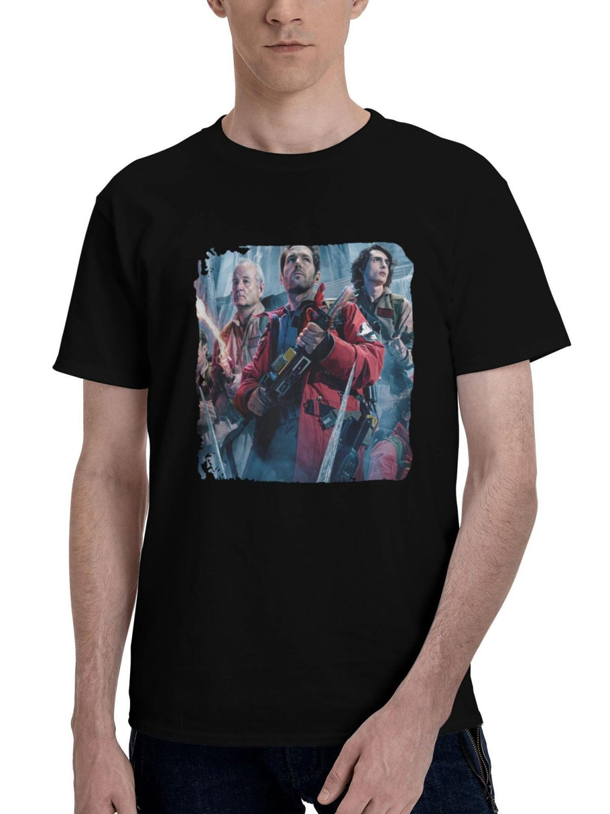 2024 Ghostbusters Frozen Empire Movie 180G 100% Cotton Printed Round Neck Short-Sleeve T-Shirt, Christmas Gifts for Men Dad Husband Grandpa, S-XXXL, Black