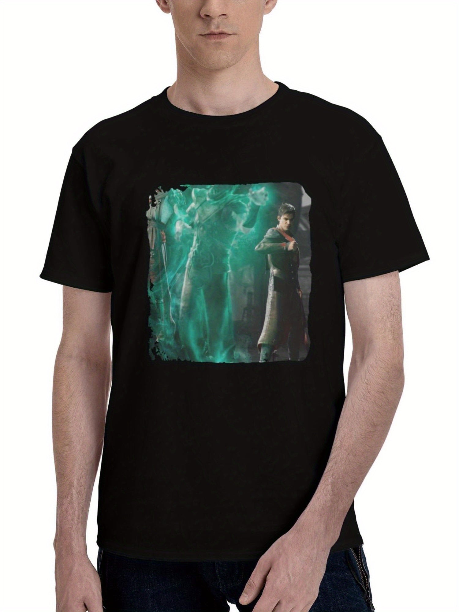 2024 Mortal Kombat 1 180G 100% Cotton Printed Round Neck Short-Sleeve T-Shirt, Christmas Gifts for Men Dad Husband Grandpa, S-XXXL, Black