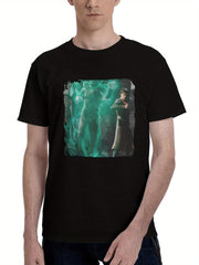 2024 Mortal Kombat 1 180G 100% Cotton Printed Round Neck Short-Sleeve T-Shirt, Christmas Gifts for Men Dad Husband Grandpa, S-XXXL, Black