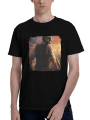 2024 Pubg 180G 100% Cotton Printed Round Neck Short-Sleeve T-Shirt, Christmas Gifts for Men Dad Husband Grandpa, S-XXXL, Black