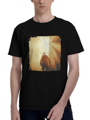 2024 Red Dead Redemption 2 180G 100% Cotton Printed Round Neck Short-Sleeve T-Shirt, Christmas Gifts for Men Dad Husband Grandpa, S-XXXL, Black