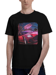 2024 The Crew Motorfest 180G 100% Cotton Printed Round Neck Short-Sleeve T-Shirt, Christmas Gifts for Men Dad Husband Grandpa, S-XXXL, Black