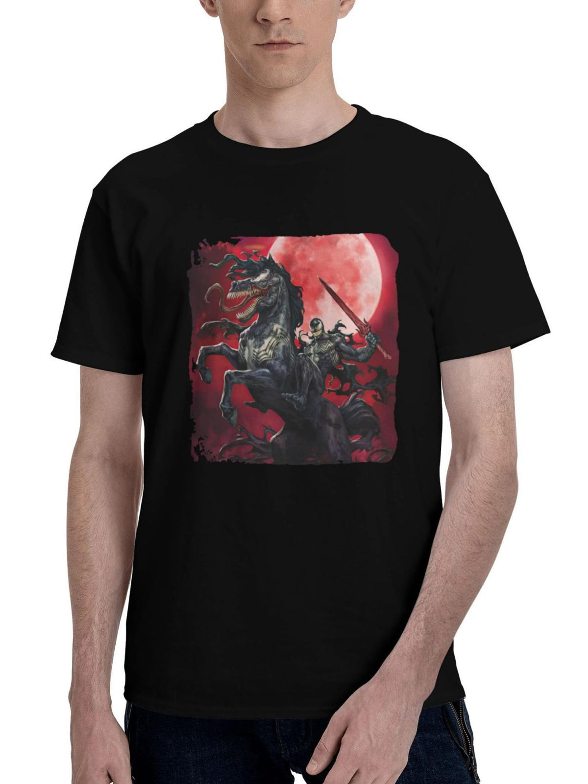 2024 Venom The Last Dance 180G 100% Cotton Printed Round Neck Short-Sleeve T-Shirt, Christmas Gifts for Men Dad Husband Grandpa, S-XXXL, Black