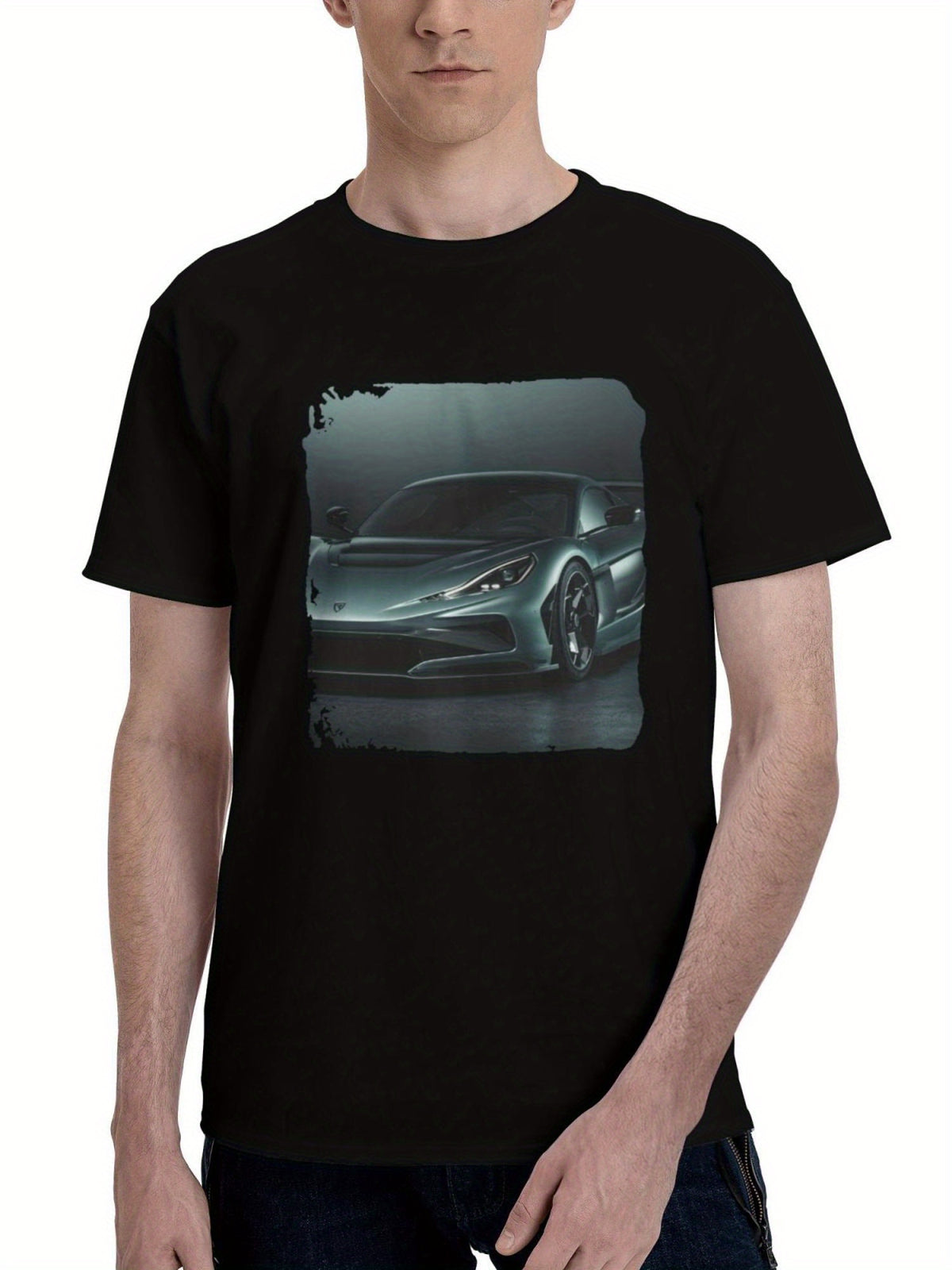 2025 Rimac Nevera R 180G 100% Cotton Printed Round Neck Short-Sleeve T-Shirt, Christmas Gifts for Men Dad Husband Grandpa, S-XXXL, Black