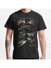 Sea Turtles of the World Classic T-Shirt 100% Cotton, Gifts for Men Dad Husband Grandpa, S-XXXL, Black