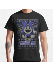 Ugly Christmas Sweater Jack Frost Classic T-Shirt 100% Cotton, Gifts for Men Dad Husband Grandpa, S-XXXL, Black