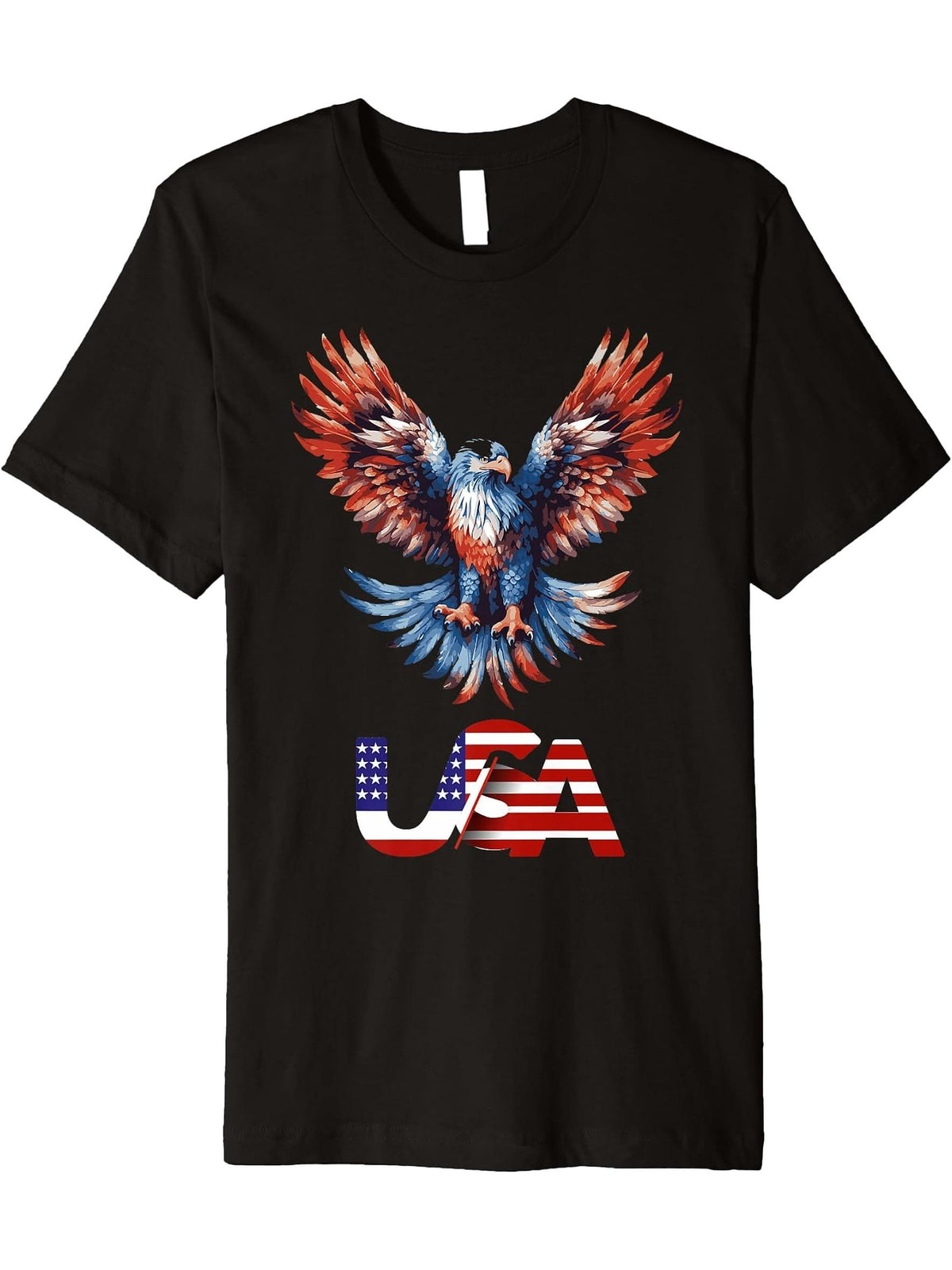 American Premium T-Shirt 180G 100% Cotton Printed Round Neck Short-Sleeve T-Shirt, Gifts for Men Dad Husband Grandpa, S-XXXL, Black