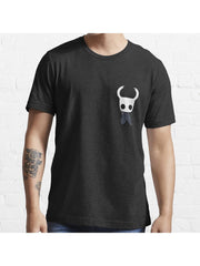 Hollow Knight - The Knight With Holstered Nail Essential T-Shirt 100% Cotton, Gifts for Men Dad Husband Grandpa, S-XXXL, Black
