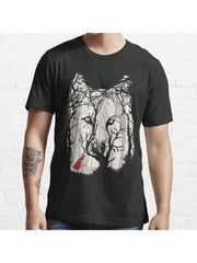 Little Red Woods Run Essential T-Shirt 100% Cotton, Gifts for Men Dad Husband Grandpa, S-XXXL, Black