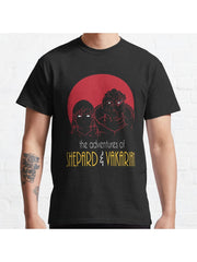 Adventures of FemShep and Vakarian Classic T-Shirt 100% Cotton, Gifts for Men Dad Husband Grandpa, S-XXXL, Black