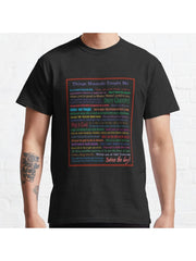 Things Musicals Taught Me Classic T-Shirt 100% Cotton, Gifts for Men Dad Husband Grandpa, S-XXXL, Black