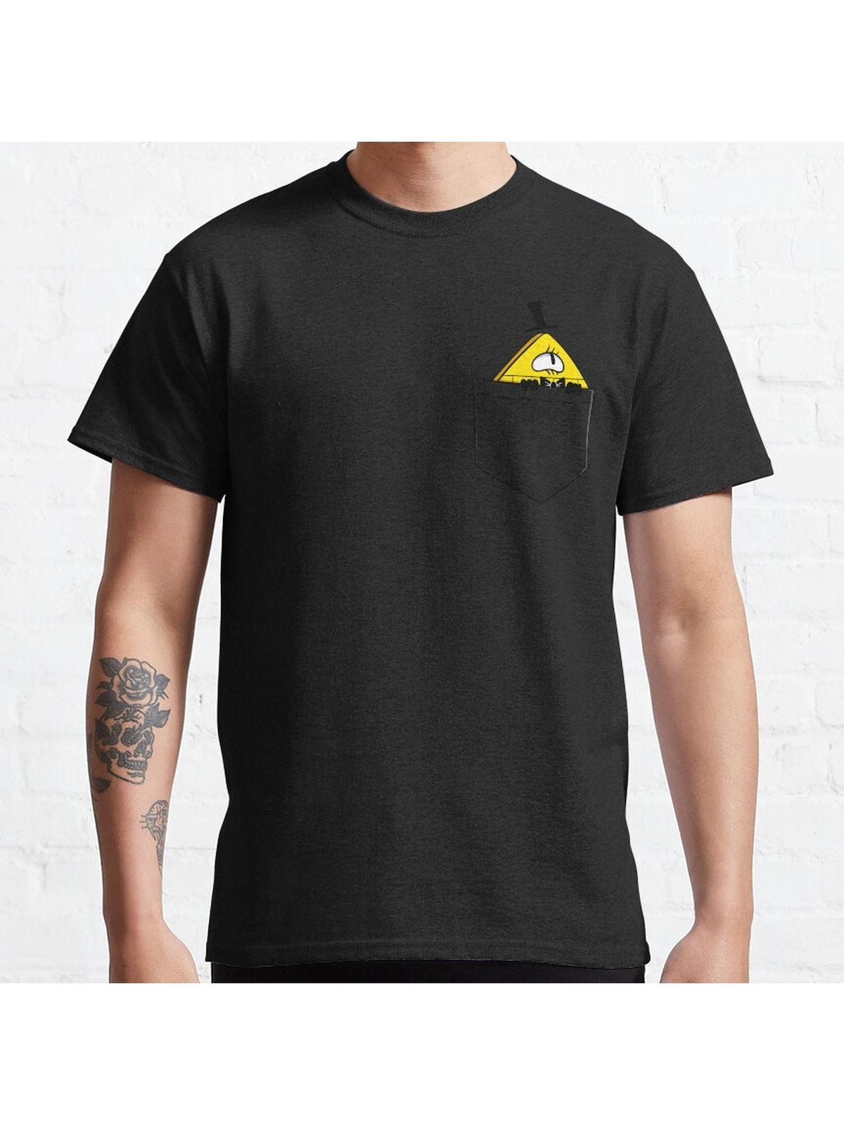 Pocket Cipher Classic T-Shirt 100% Cotton, Gifts for Men Dad Husband Grandpa, S-XXXL, Black