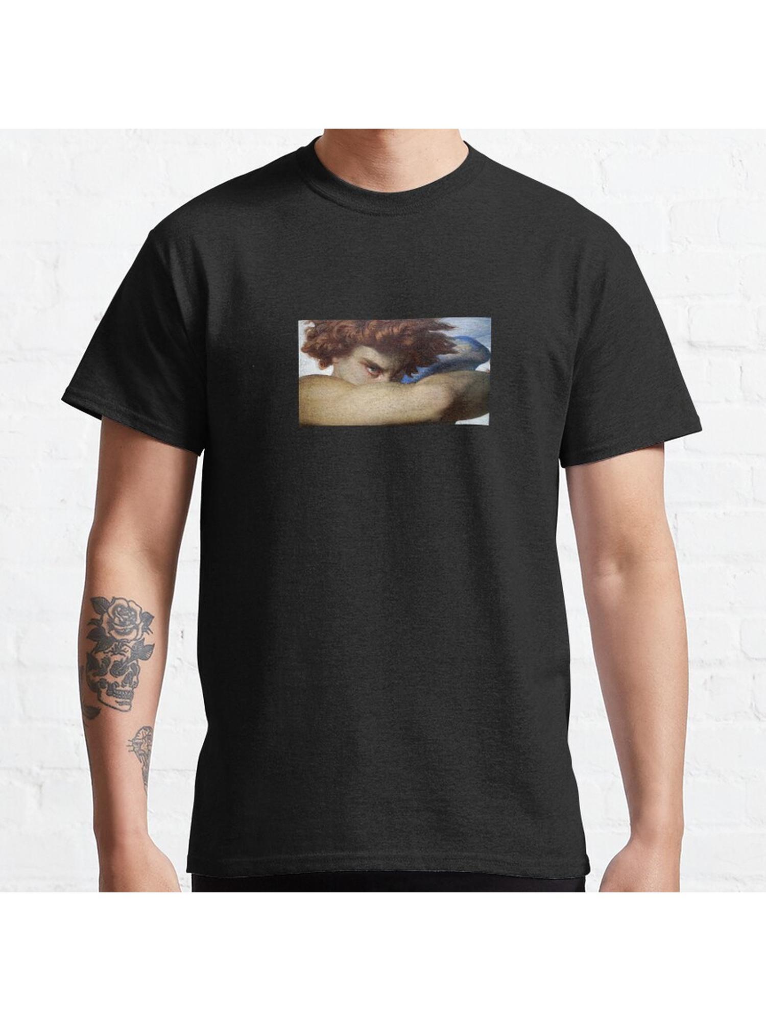 Fallen Angel (Detail) Classic T-Shirt 100% Cotton, Gifts for Men Dad Husband Grandpa, S-XXXL, Black