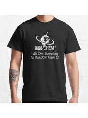 GLOBO CHEM Classic T-Shirt 100% Cotton, Gifts for Men Dad Husband Grandpa, S-XXXL, Black