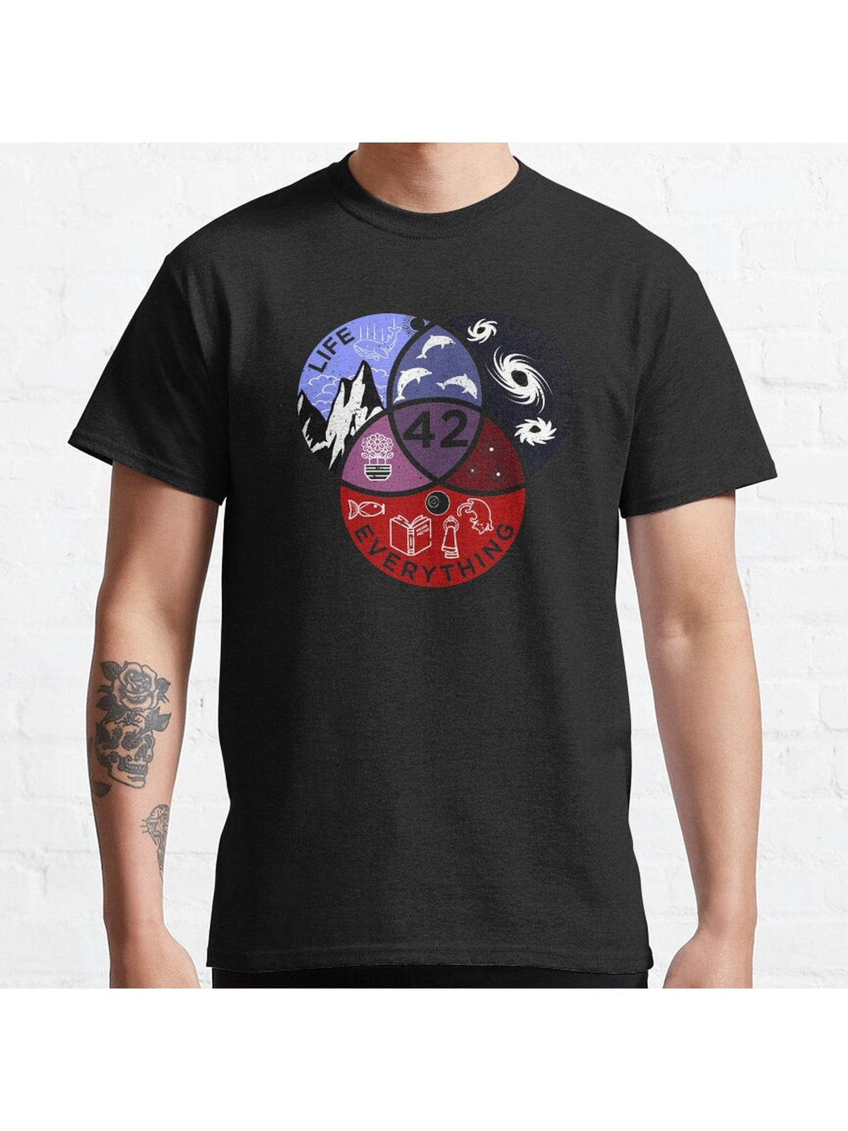 The Answer To Everything Classic T-Shirt 100% Cotton, Gifts for Men Dad Husband Grandpa, S-XXXL, Black