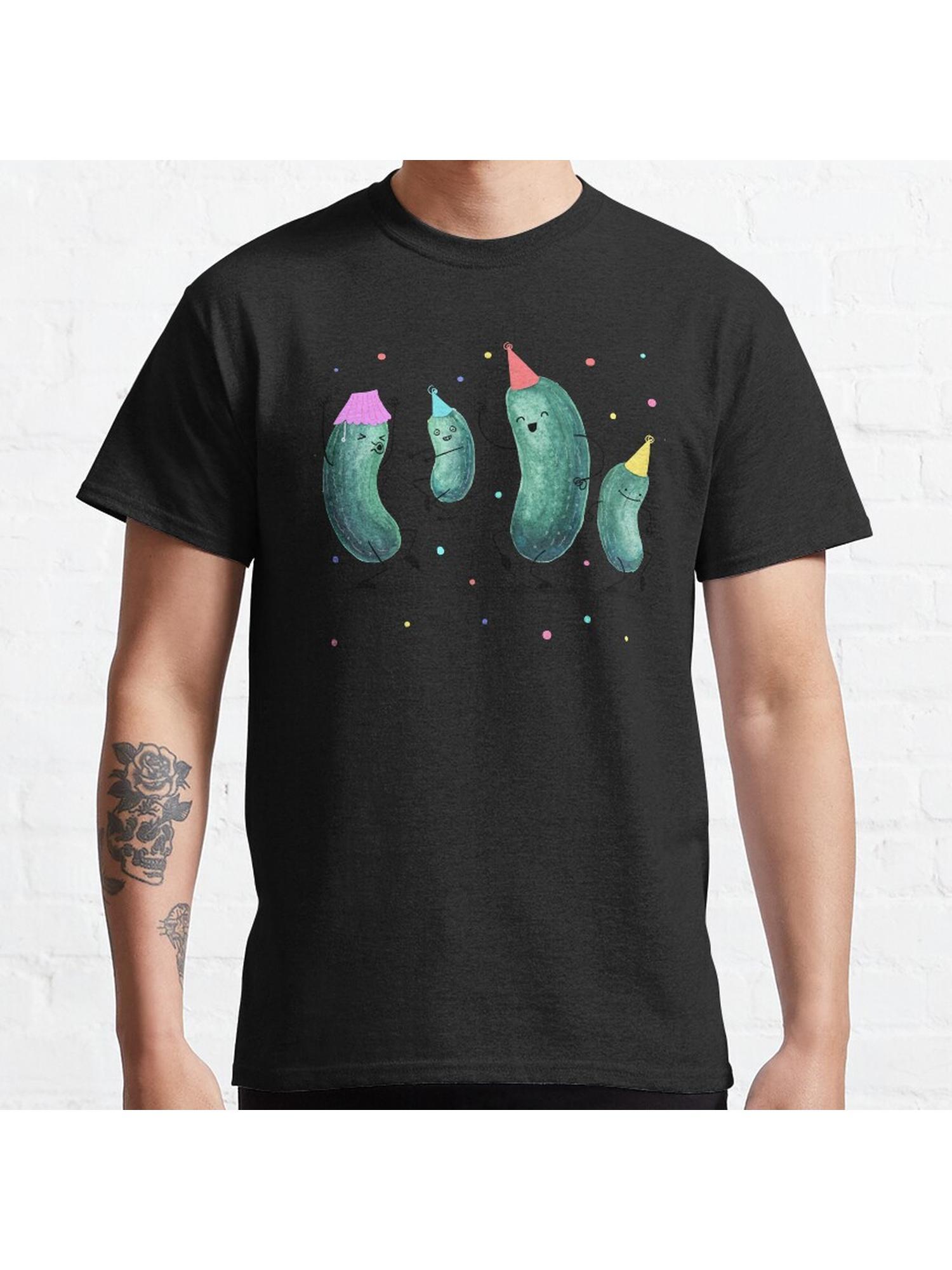 Pickle Party! Classic T-Shirt 100% Cotton, Gifts for Men Dad Husband Grandpa, S-XXXL, Black