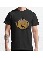 Mr Tea Classic T-Shirt 100% Cotton, Gifts for Men Dad Husband Grandpa, S-XXXL, Black