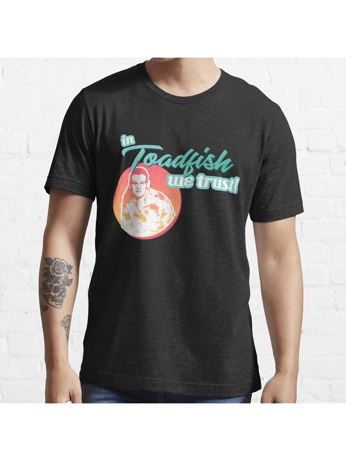 In Toadfish We Trust! [NEIGHBS] Essential T-Shirt 100% Cotton, Gifts for Men Dad Husband Grandpa, S-XXXL, Black
