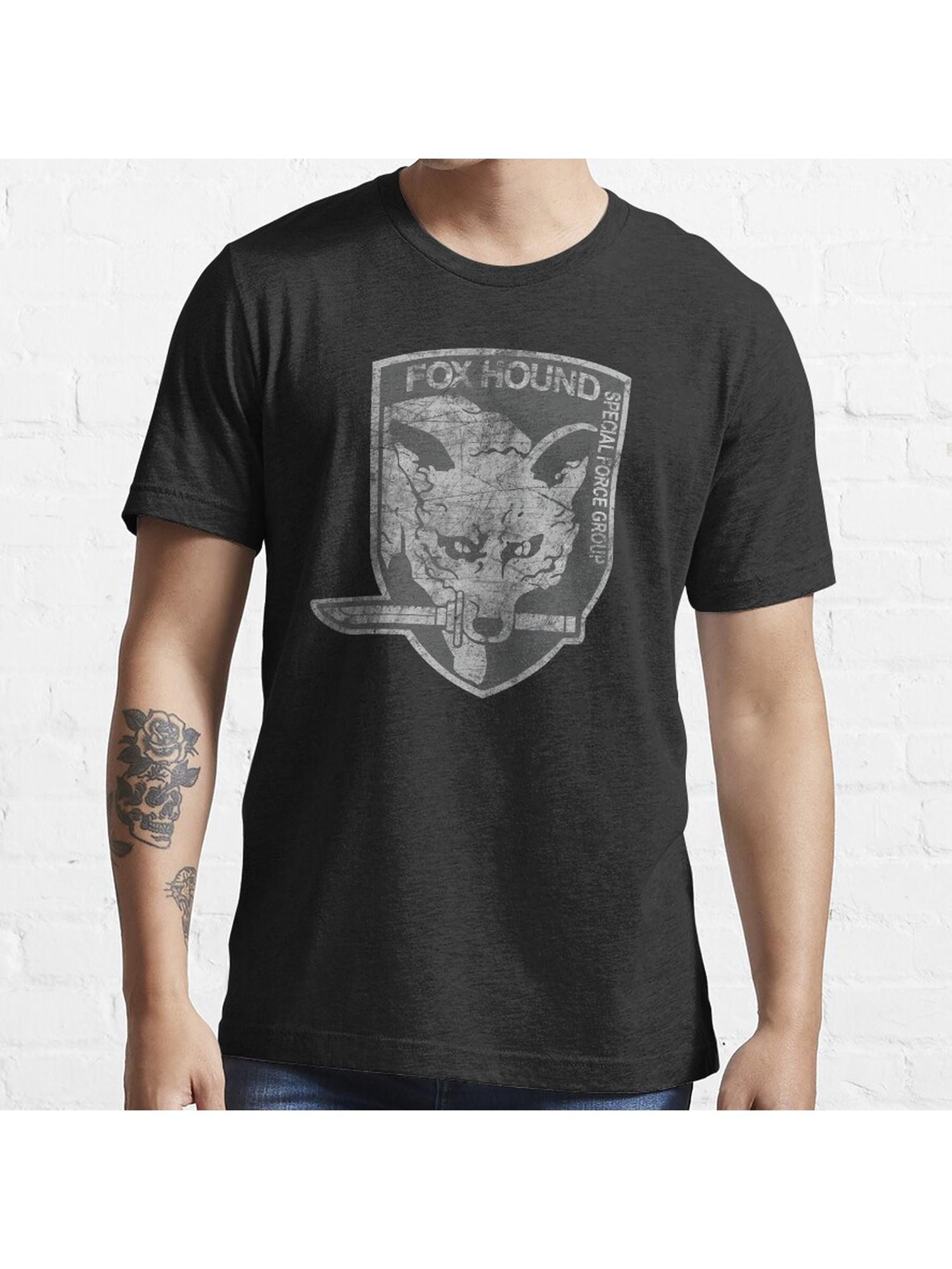 Battle Worn - Fox Hound Special Force Group Essential T-Shirt 100% Cotton, Gifts for Men Dad Husband Grandpa, S-XXXL, Black
