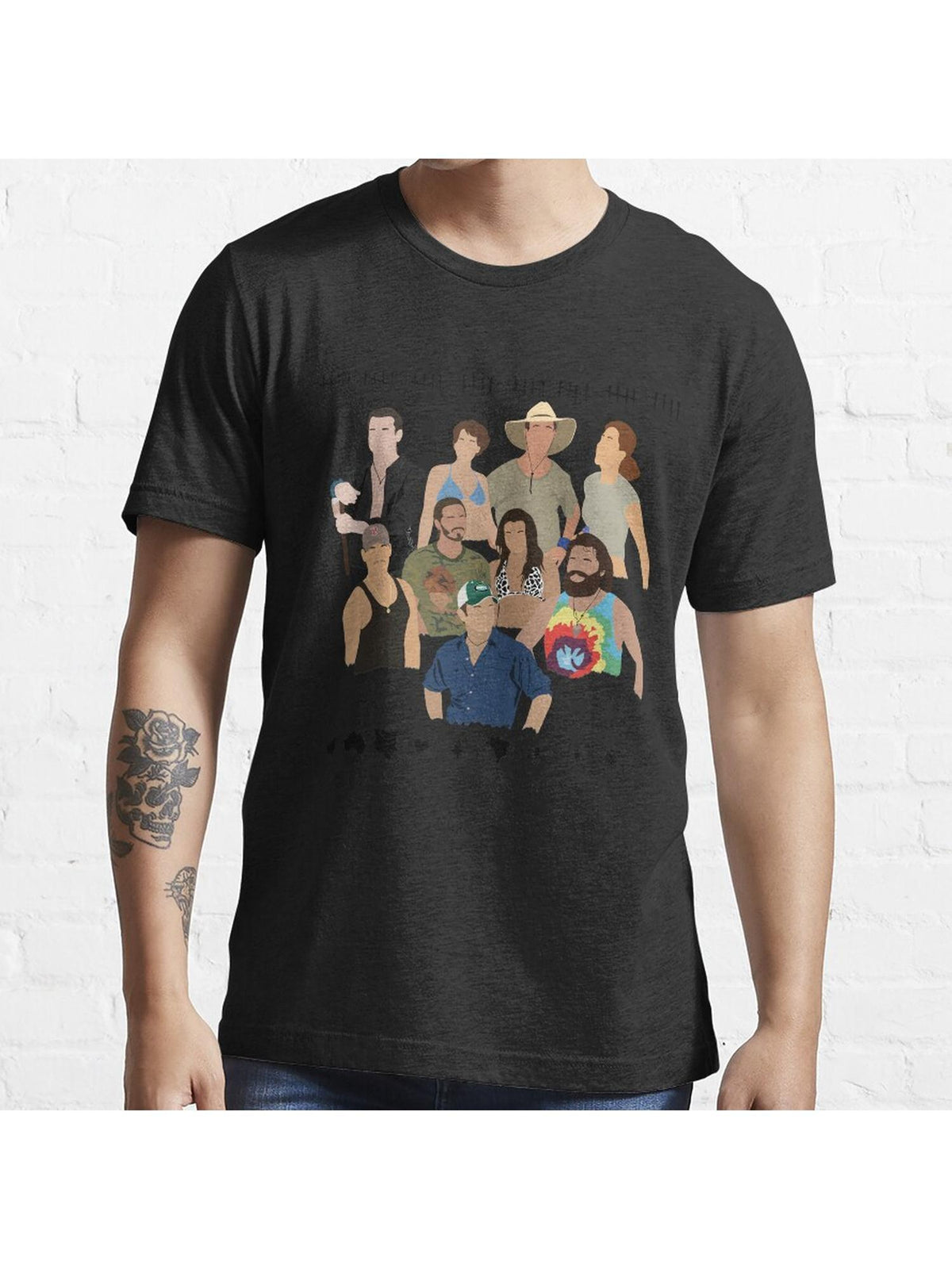 Survivor All Stars Essential T-Shirt 100% Cotton, Gifts for Men Dad Husband Grandpa, S-XXXL, Black