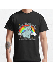 Life Is Meaningless & Everything Dies/ Cute Nihilism Design Classic T-Shirt 100% Cotton, Gifts for Men Dad Husband Grandpa, S-XXXL, Black