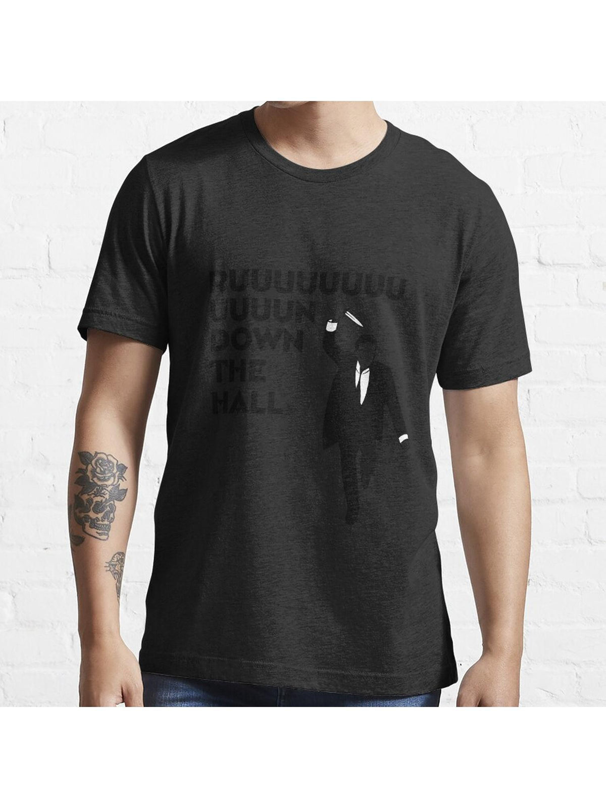 "Ruuuun down the hall" Essential T-Shirt 100% Cotton, Gifts for Men Dad Husband Grandpa, S-XXXL, Black