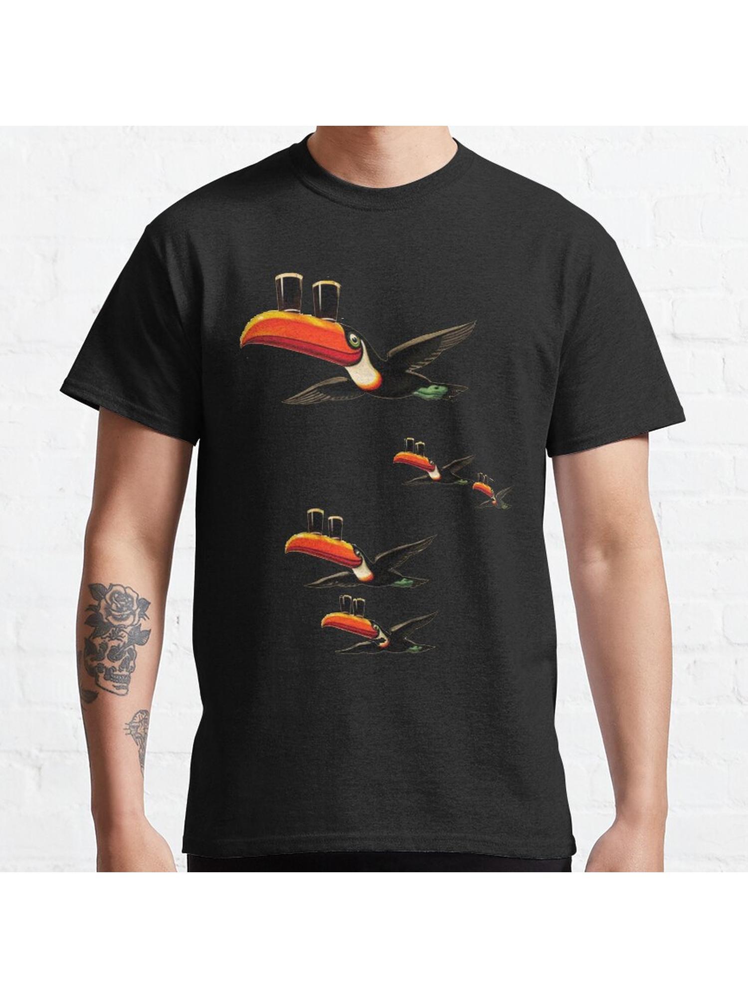 Flying Guinness Classic T-Shirt 100% Cotton, Gifts for Men Dad Husband Grandpa, S-XXXL, Black