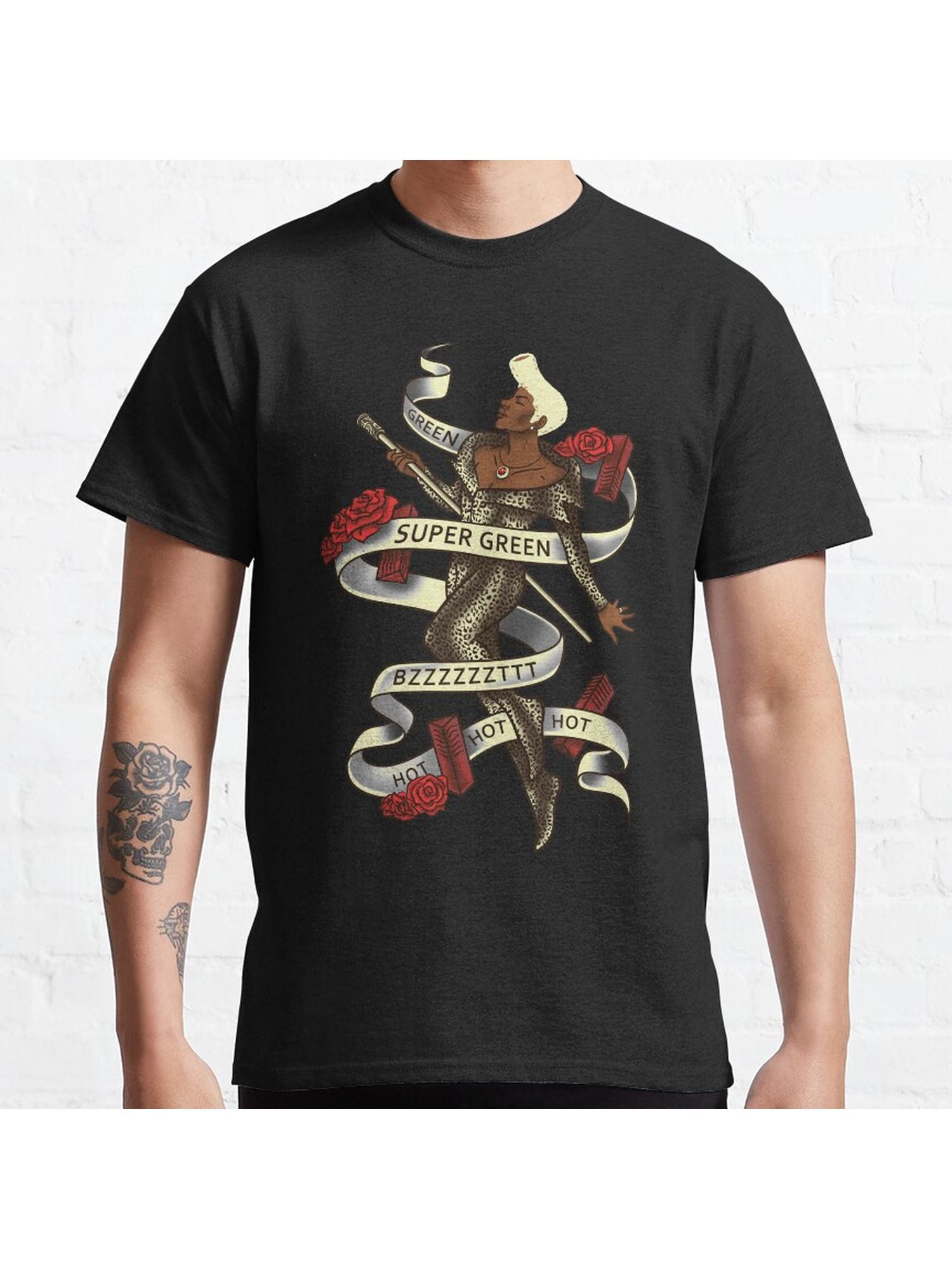 Super Green Classic T-Shirt 100% Cotton, Gifts for Men Dad Husband Grandpa, S-XXXL, Black