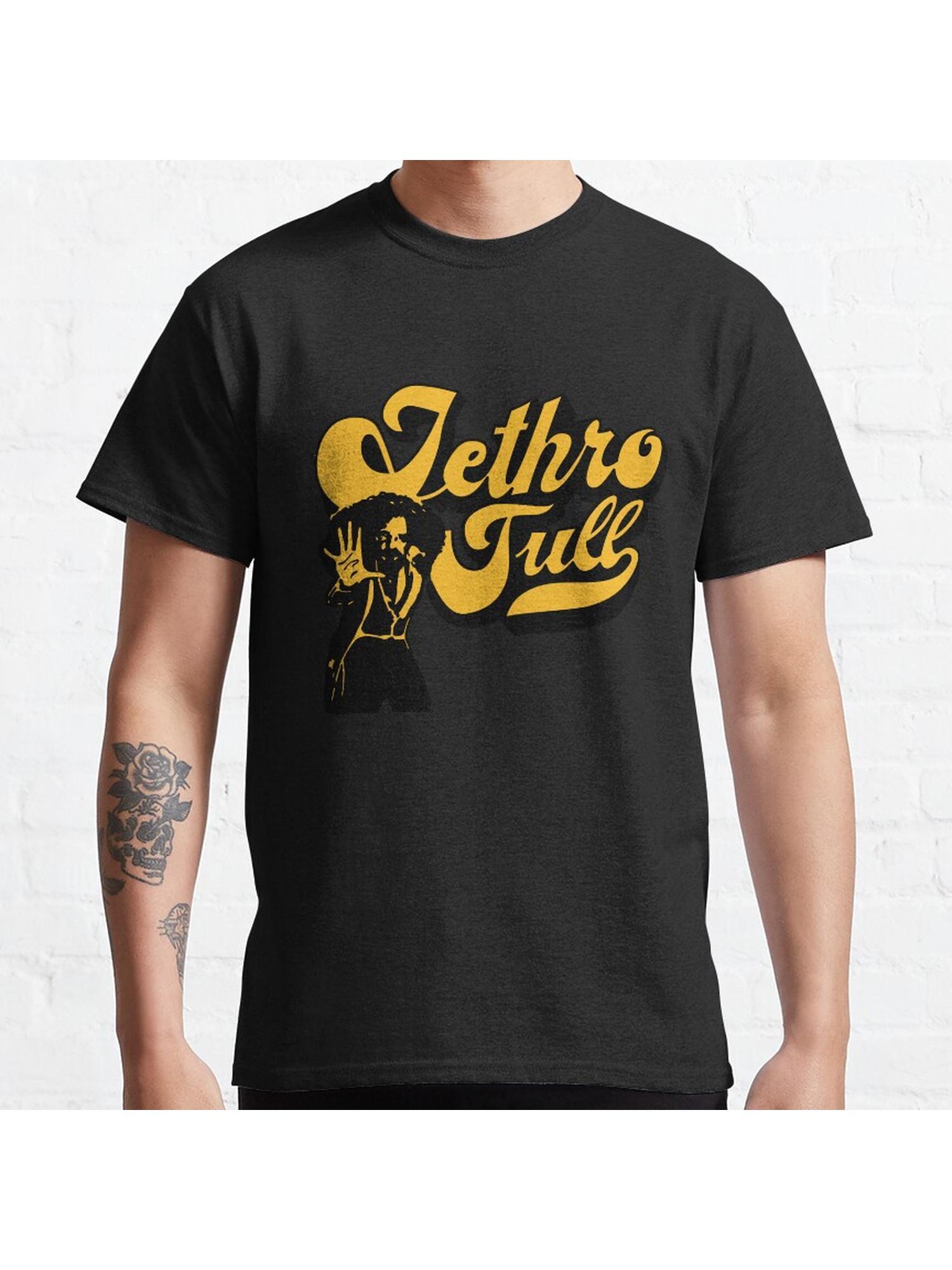 Jethro Tull Classic T-Shirt 100% Cotton, Gifts for Men Dad Husband Grandpa, S-XXXL, Black