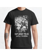 Doomguy Classic T-Shirt 100% Cotton, Gifts for Men Dad Husband Grandpa, S-XXXL, Black