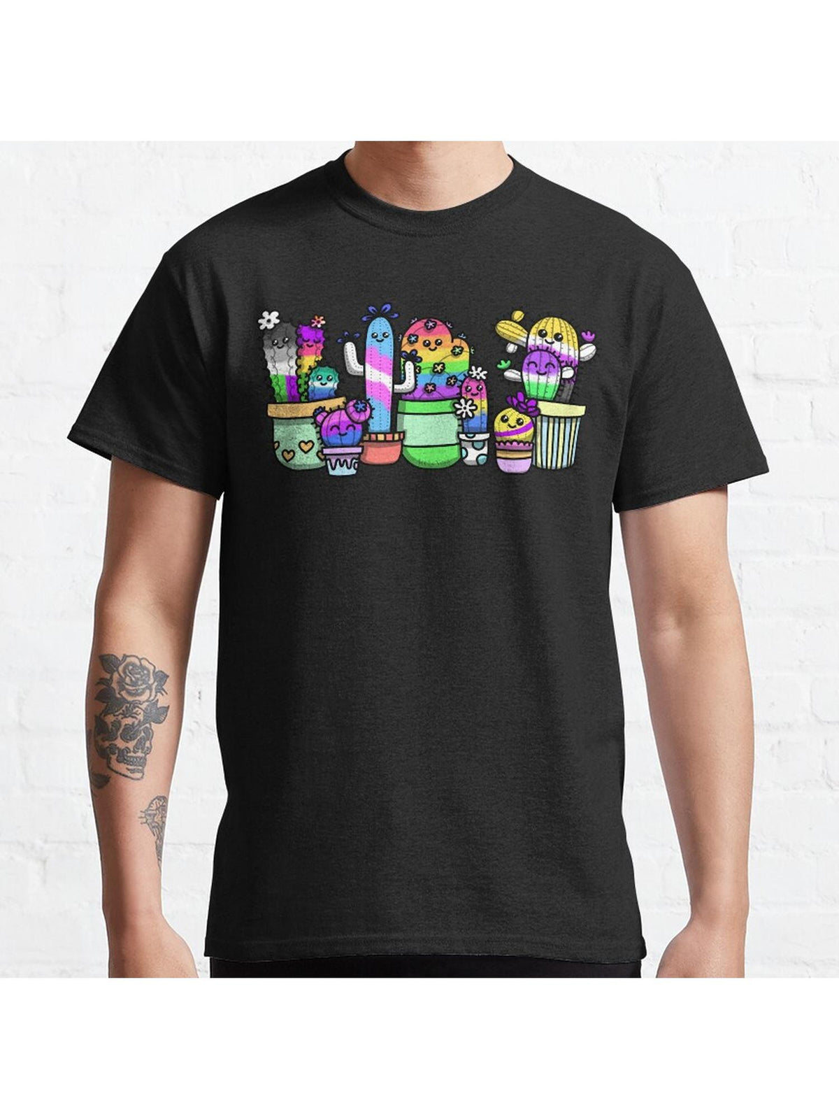 A Prickly Bunch Classic T-Shirt 100% Cotton, Gifts for Men Dad Husband Grandpa, S-XXXL, Black