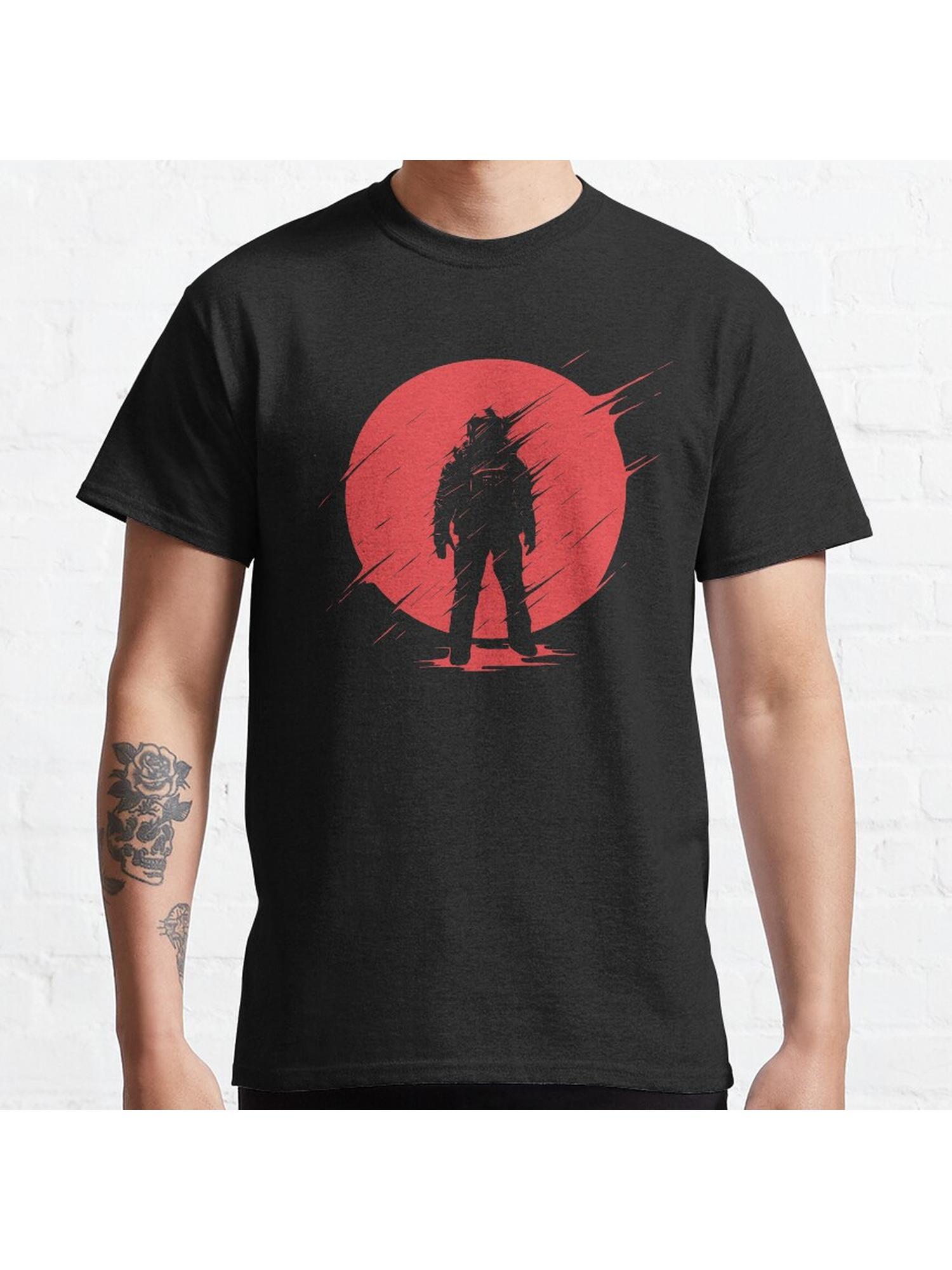 Red Sphere Classic T-Shirt 100% Cotton, Gifts for Men Dad Husband Grandpa, S-XXXL, Black